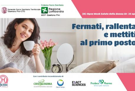 H.Open week dedicata alla salute della DONNA- 19-25 Aprile 